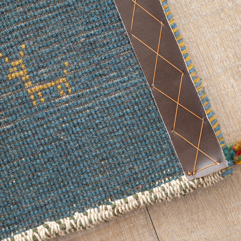 ギャッベ　ペルシャ手織り絨毯　玄関マット　62×92cm