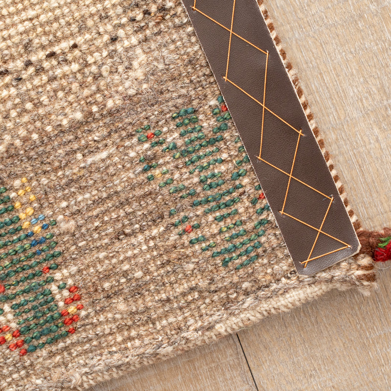 ギャッベ　ペルシャ手織り絨毯　玄関マット　62×80cm