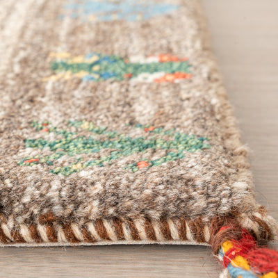 ギャッベ　ペルシャ手織り絨毯　玄関マット　62×80cm