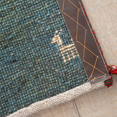 ギャッベ　ペルシャ手織り絨毯　玄関マット　61×99cm
