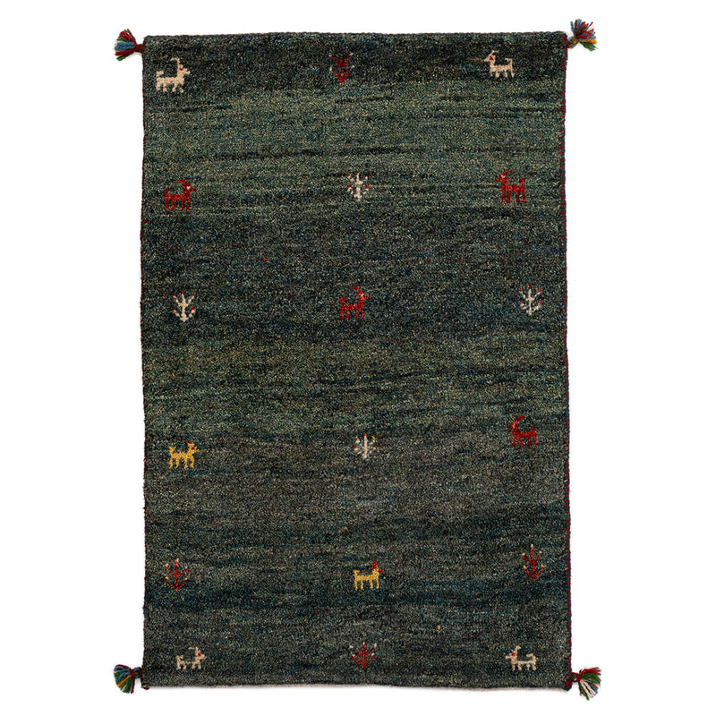 ギャッベ　ペルシャ手織り絨毯　玄関マット　60×92cm