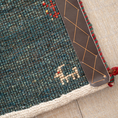 ギャッベ　ペルシャ手織り絨毯　玄関マット　60×92cm