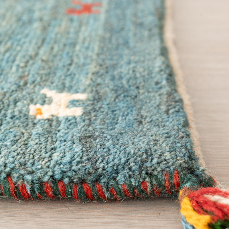 ギャッベ　ペルシャ手織り絨毯　玄関マット　59×100cm