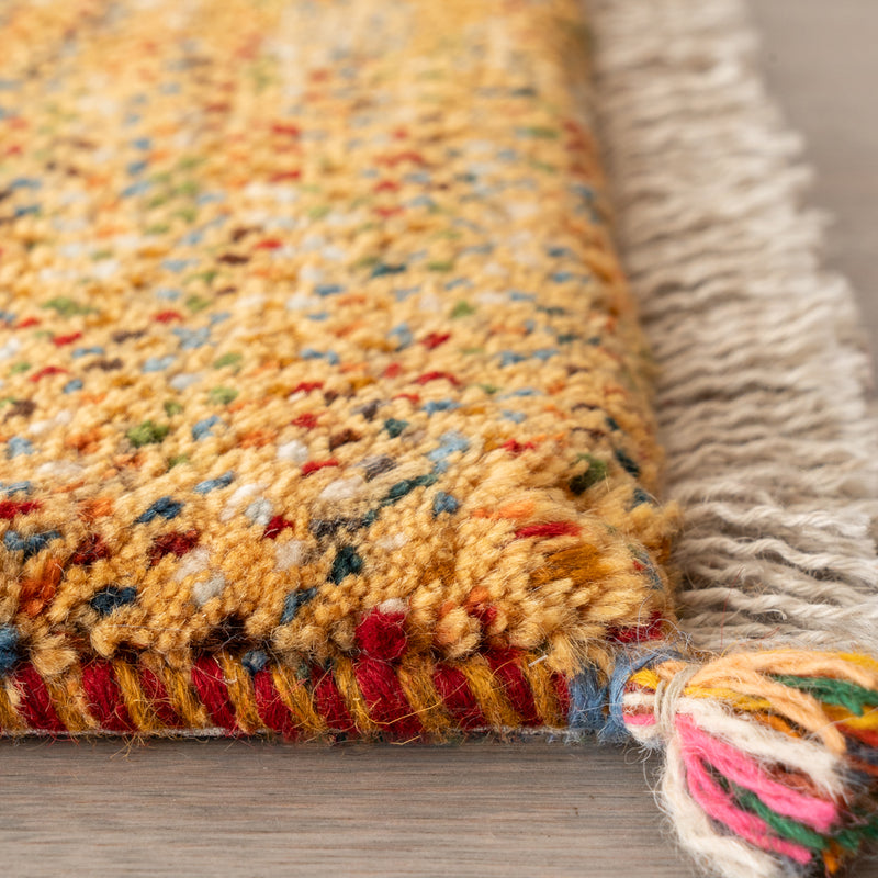 ギャッベ　ペルシャ手織り絨毯　玄関マット　64×90cm
