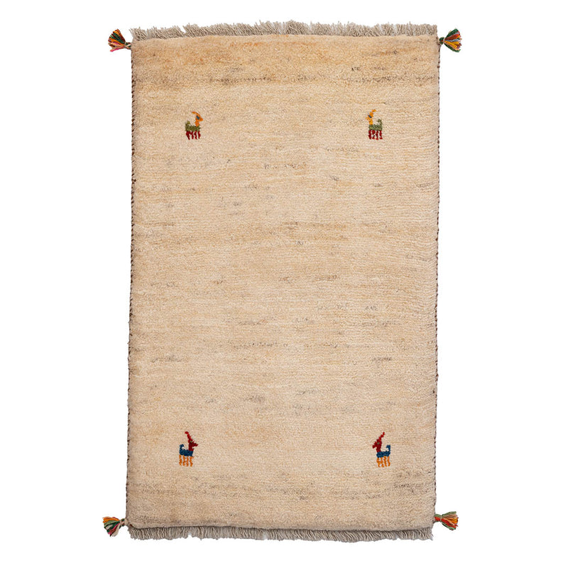 ギャッベ　ペルシャ手織り絨毯　玄関マット　58×91cm