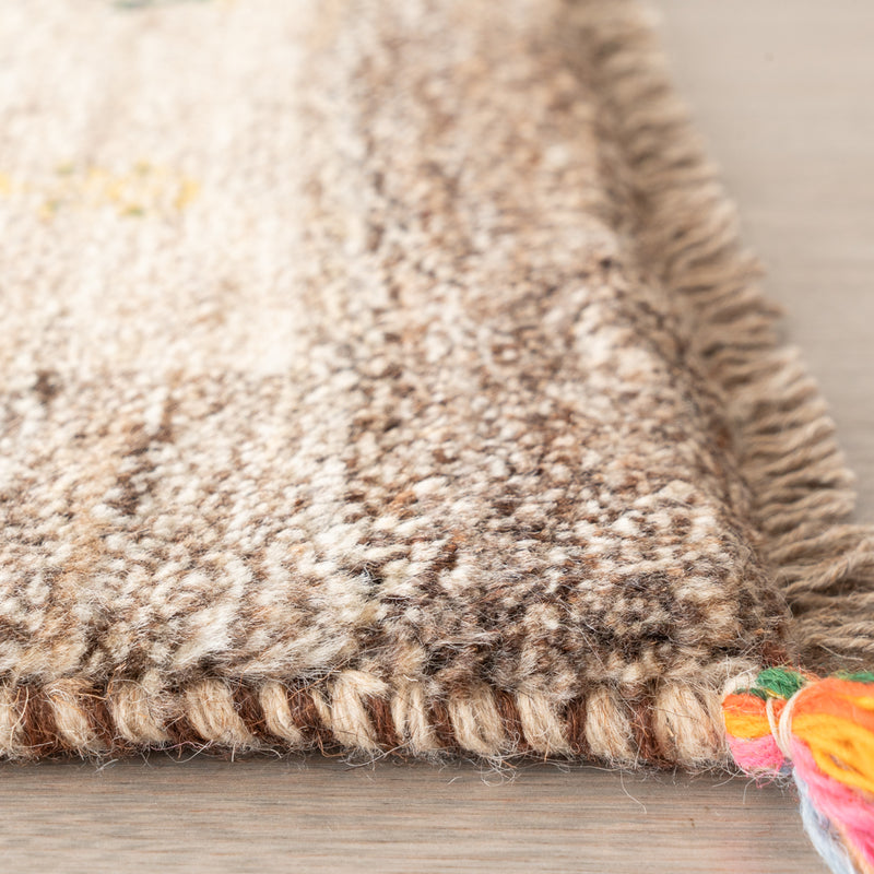 ギャッベ　ペルシャ手織り絨毯　玄関マット　62×85cm