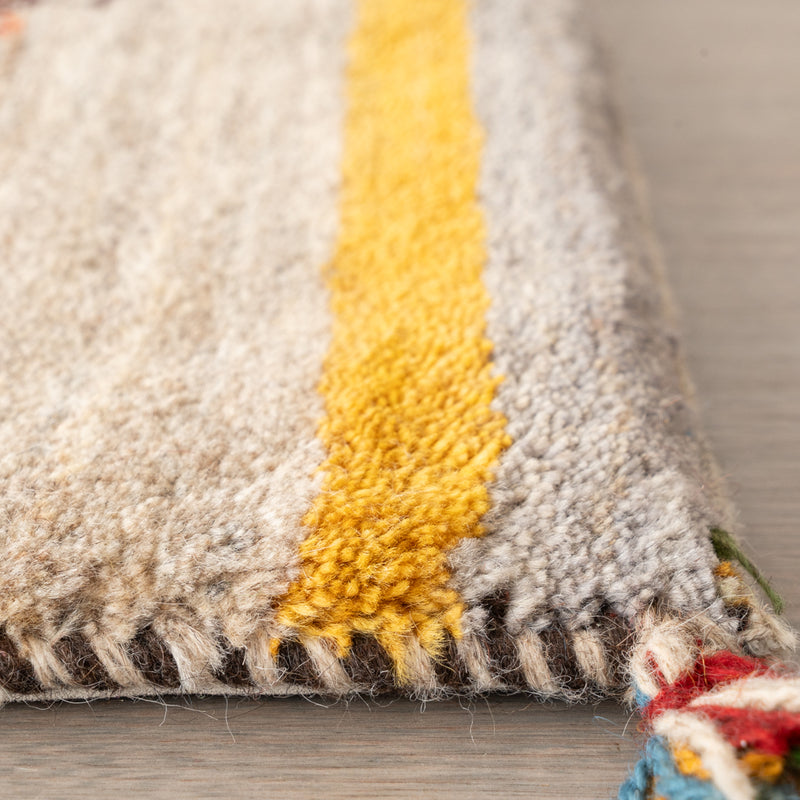 ギャッベ　ペルシャ手織り絨毯　玄関マット　60×90cm