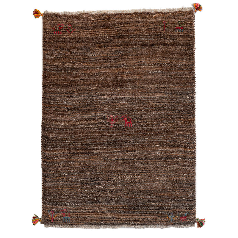 ギャッベ　ペルシャ手織り絨毯　玄関マット　64×88cm