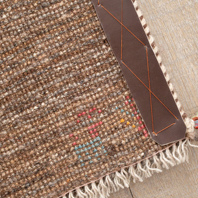 ギャッベ　ペルシャ手織り絨毯　玄関マット　64×88cm