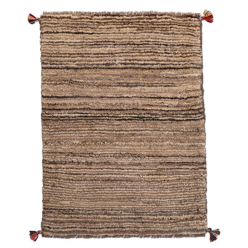 ギャッベ　ペルシャ手織り絨毯　玄関マット　62×82cm