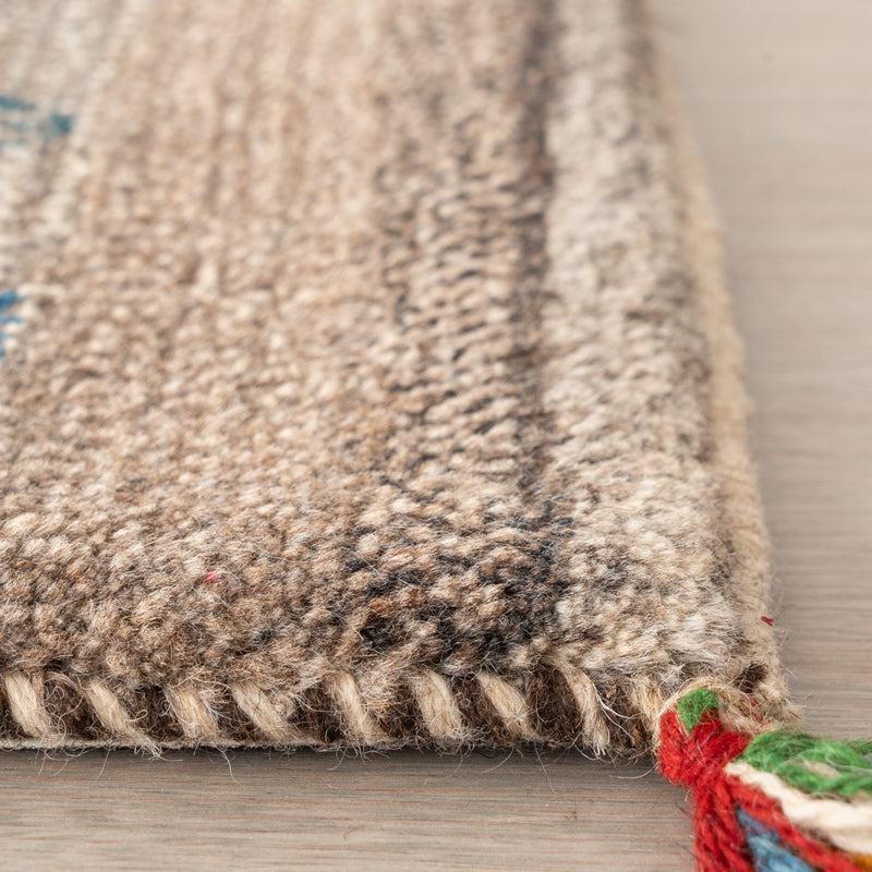 ギャッベ　ペルシャ手織り絨毯　玄関マット　62×92cm