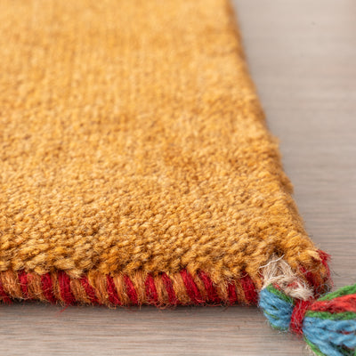 ギャッベ　ペルシャ手織り絨毯　玄関マット　60×98cm