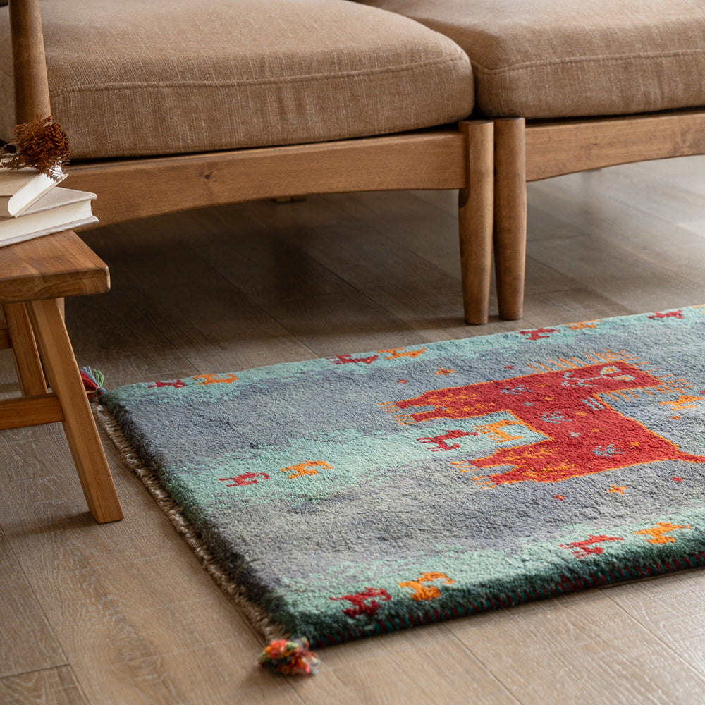 ギャッベ ペルシャ手織り絨毯 玄関マット 62×90cm – Persiadirect