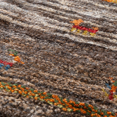 ギャッベ　ペルシャ手織り絨毯　玄関マット　54×74cm