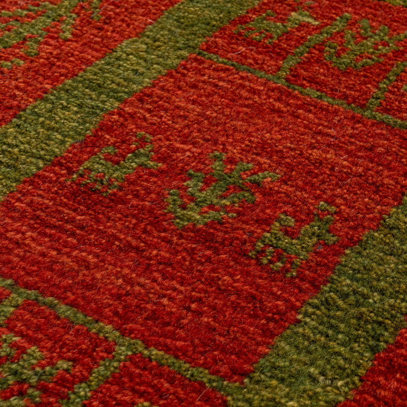ギャッベ　ペルシャ手織り絨毯　玄関マット　55×81cm