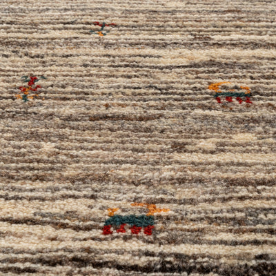 ギャッベ　ペルシャ手織り絨毯　玄関マット　52.5×75.5cm