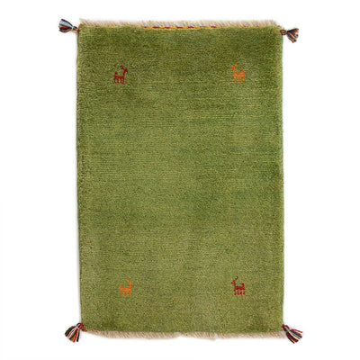 ギャッベ　ペルシャ手織り絨毯　玄関マット　55×81.5cm