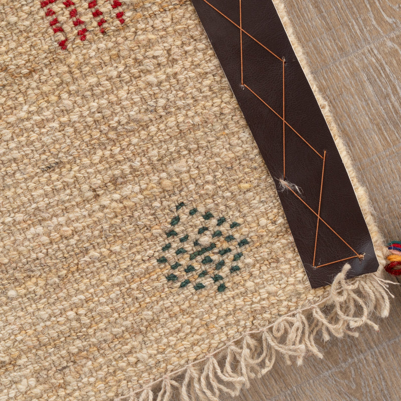 ギャッベ　ペルシャ手織り絨毯　玄関マット　50×72cm