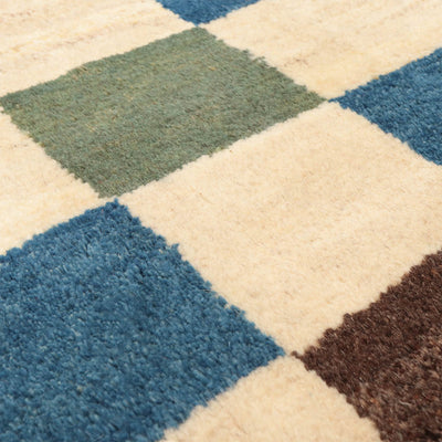 ギャッベ　ペルシャ手織り絨毯　玄関マット　50×70cm