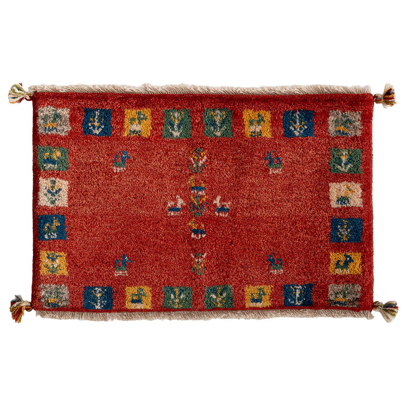 ギャッベ ペルシャ手織り絨毯 玄関マット 50×78cm – Persiadirect