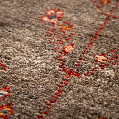 ギャッベ　ペルシャ手織り絨毯　玄関マット　51×74cm