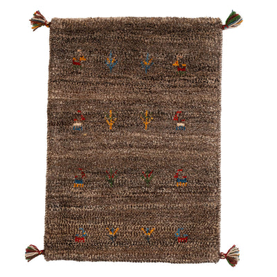 ギャッベ　ペルシャ手織り絨毯　玄関マット　49×68cm