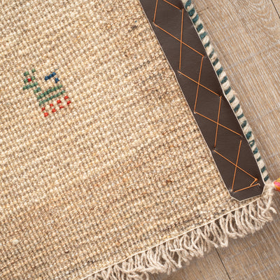 ギャッベ　ペルシャ手織り絨毯　玄関マット　50×75cm
