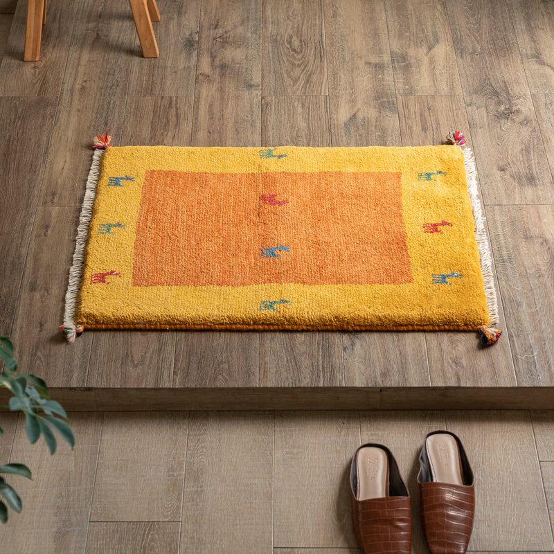 ギャッベ ペルシャ手織り絨毯 玄関マット 55×76cm – Persiadirect