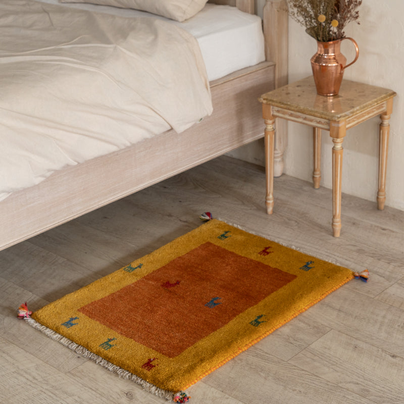 ギャッベ ペルシャ手織り絨毯 玄関マット 55×76cm – Persiadirect