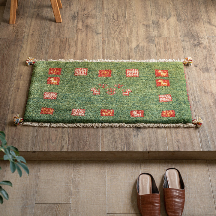 ペルシャ・ギャッベ　玄関マット ギャッベ ペルシャ手織り絨毯 玄関マット 50×81cm – Persiadirect