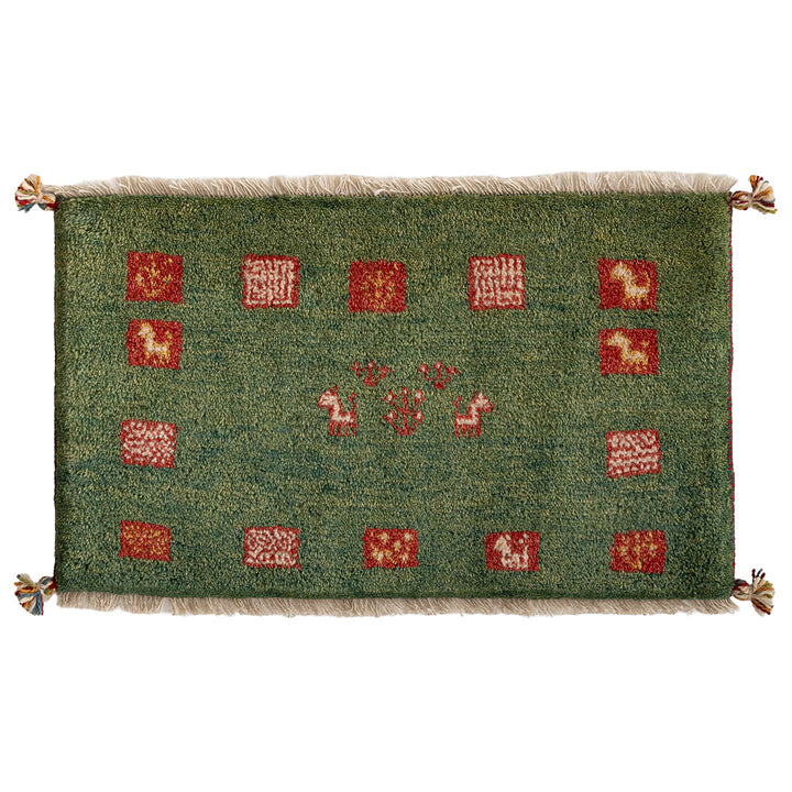 ギャッベ ペルシャ手織り絨毯 玄関マット 50×81cm – Persiadirect