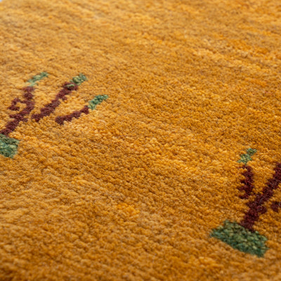 ギャッベ　ペルシャ手織り絨毯　座布団　42×41cm