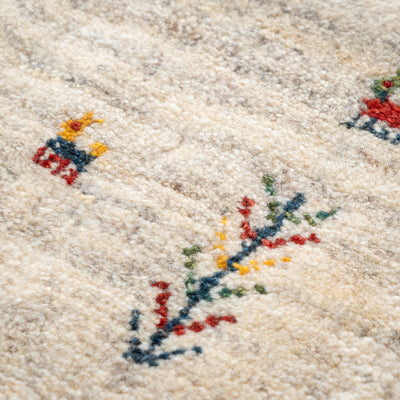 ギャッベ　ペルシャ手織り絨毯　座布団　42×41cm