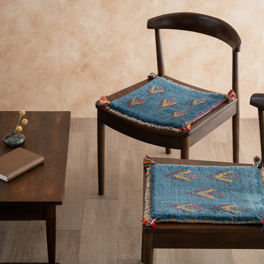 ペルシャ手織りギャッベ 約40×40cm 2枚セット – Persiadirect