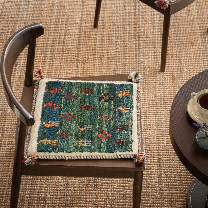 ギャッベ ペルシャ手織り絨毯 座布団 40×40cm – Persiadirect