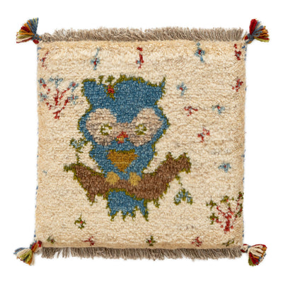 ギャッベ　ペルシャ手織り絨毯　座布団　40×40cm