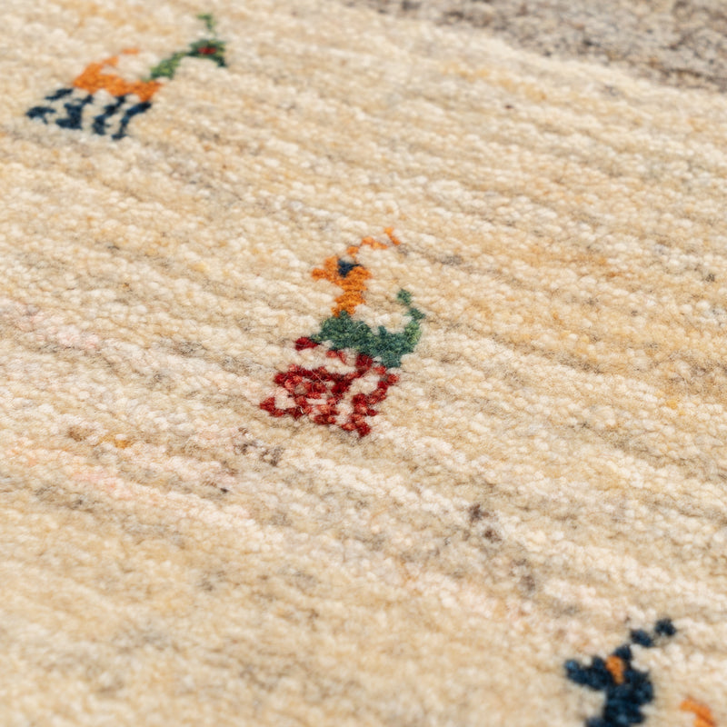 ギャッベ　ペルシャ手織り絨毯　座布団　42×42cm