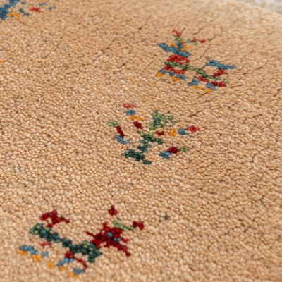 ギャッベ　ペルシャ手織り絨毯　座布団　41×39cm