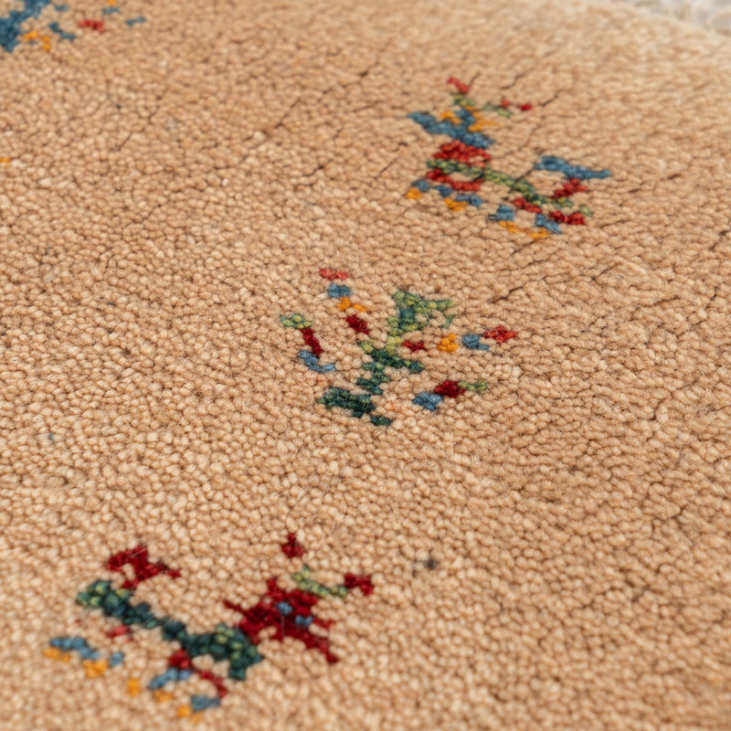 ギャッベ　ペルシャ手織り絨毯　座布団　41×39cm