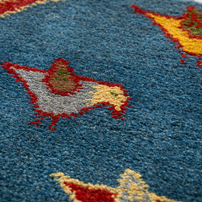 ギャッベ　ペルシャ手織り絨毯　座布団　42×42cm