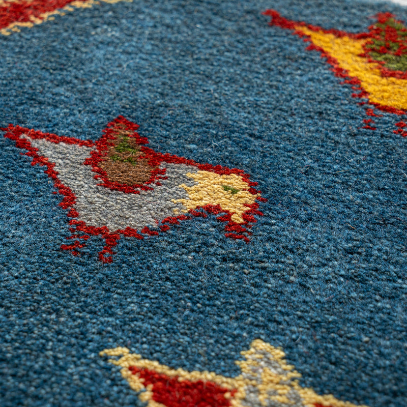 ギャッベ　ペルシャ手織り絨毯　座布団　42×42cm