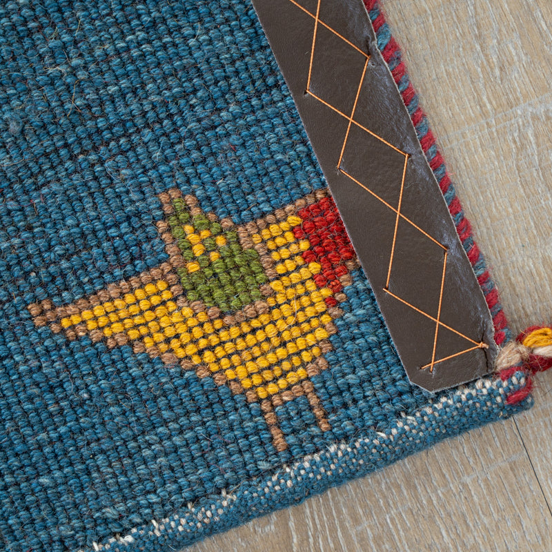 ギャッベ　ペルシャ手織り絨毯　座布団　42×42cm