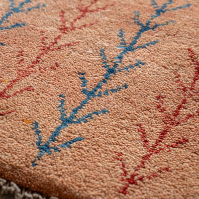 ギャッベ　ペルシャ手織り絨毯　座布団　41×39cm