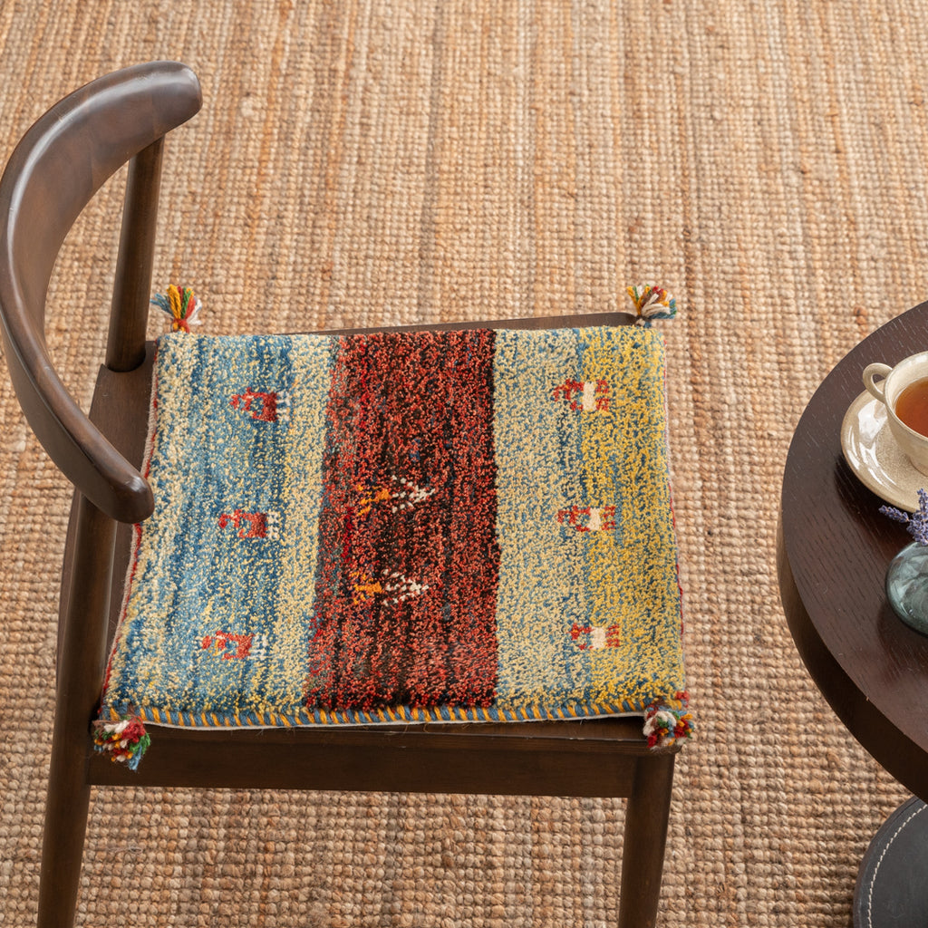 ギャッベ ペルシャ手織り絨毯 座布団 43×44cm – Persiadirect