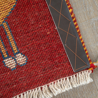 ギャッベ　ペルシャ手織り絨毯　座布団　41×41cm