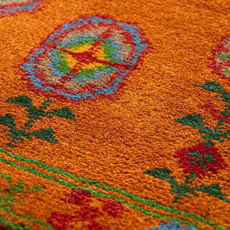 ギャッベ　ペルシャ手織り絨毯　座布団　42×41cm