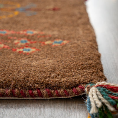 ギャッベ　ペルシャ手織り絨毯　座布団　44×37cm