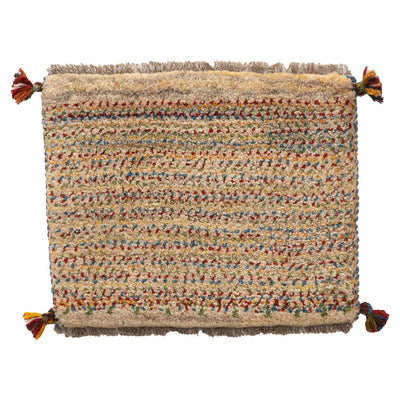 ギャッベ　ペルシャ手織り絨毯　座布団　42×35cm