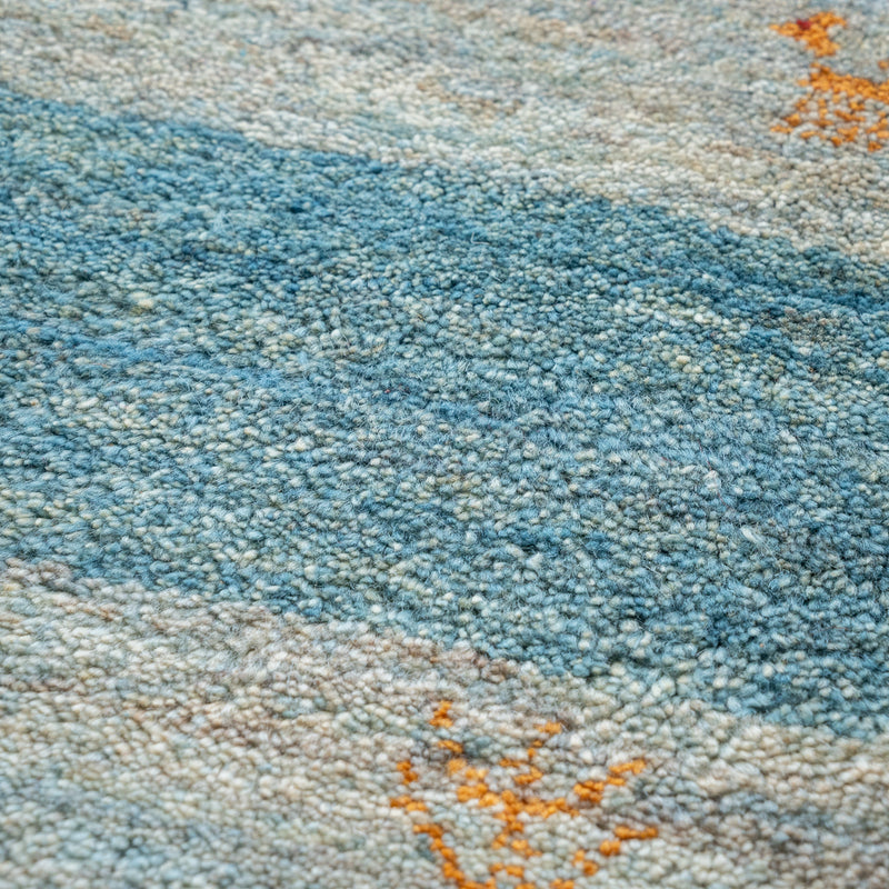ギャッベ　ペルシャ手織り絨毯　座布団　41×39cm