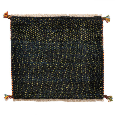 ギャッベ　ペルシャ手織り絨毯　座布団　47×42cm